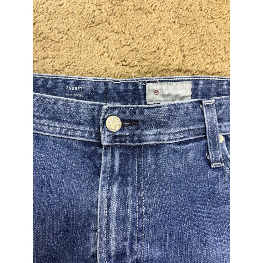 Adriano Goldschmied AG Everette Slim Straight Jeans Men 38x33 Blue Denim Casual - Picture 2 of 12